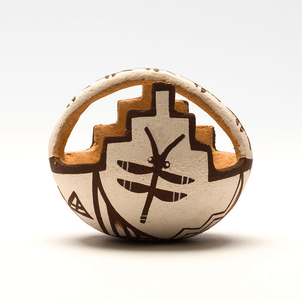 Dragonfly Cornmeal Pottery Bowl