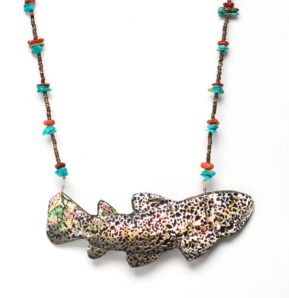 Spotted Fish Reversible Necklace