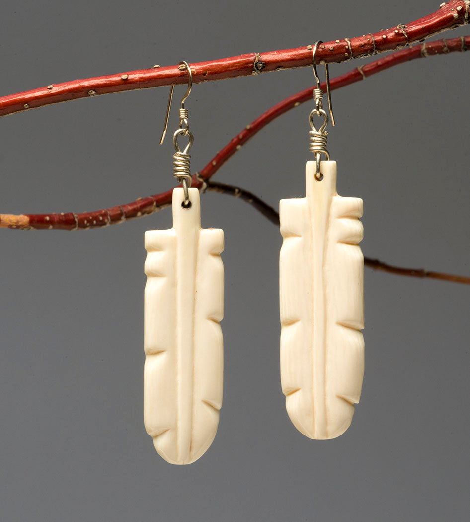 Fossilized Ivory Earrings