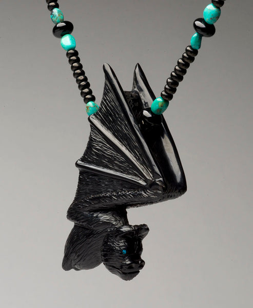 Flying Bat Pendant Necklace