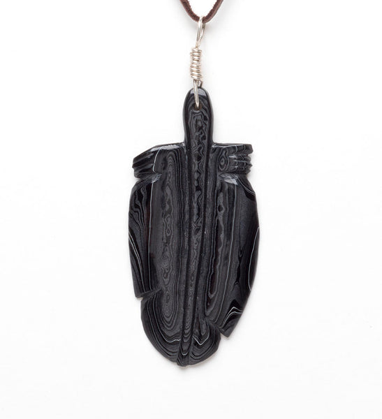 Smoky Black Agate St. Anthony Mens Beaded Necklace | JaeBee Jewelry 22