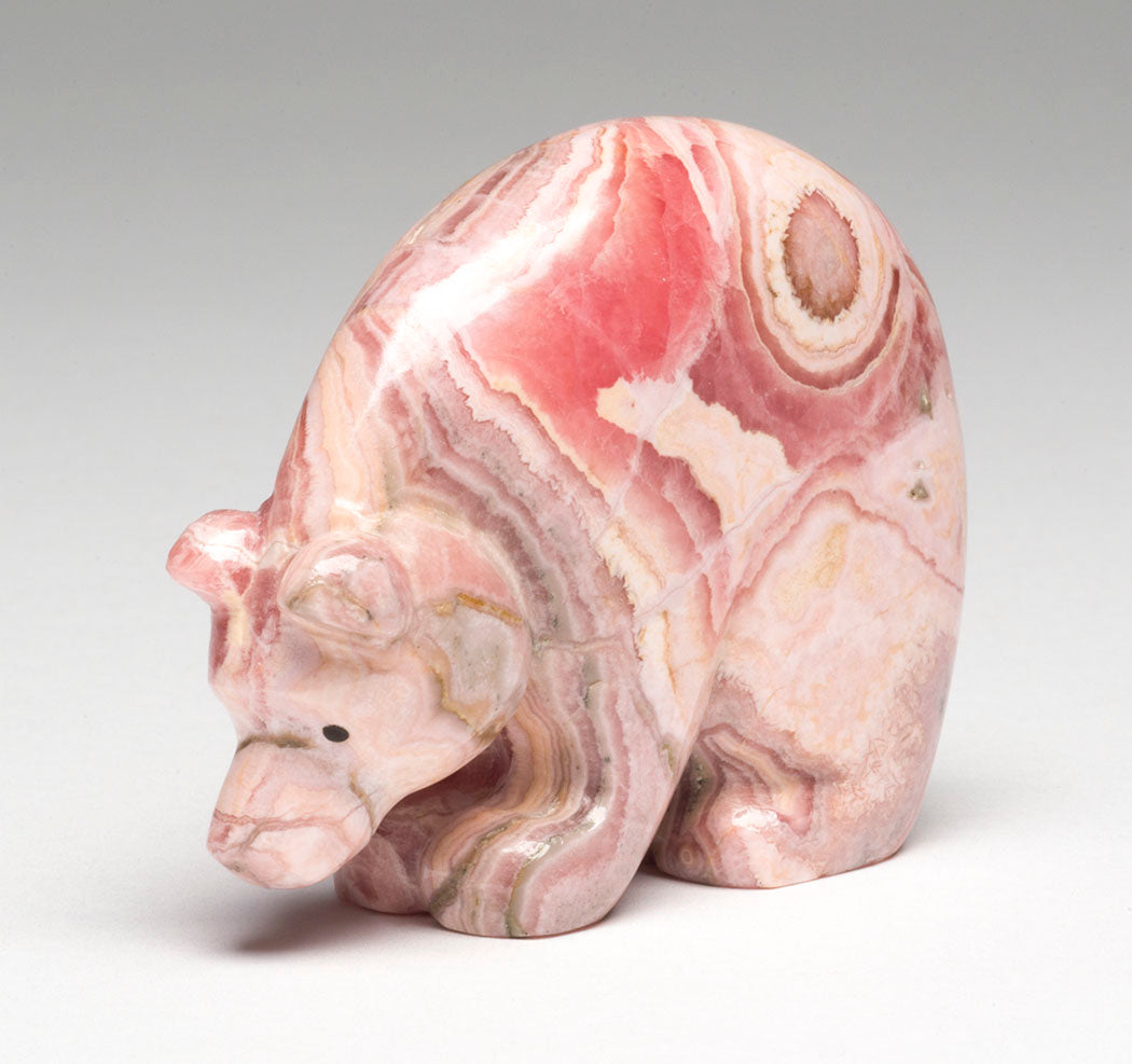 Rhodochrosite Medicine Bear