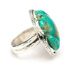 Carved Royston Turquoise Frog Ring