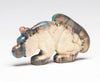 Turquoise, Apple Coral & Fossilized Walrus Ivory Mountain Lion