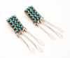 Snake Eye Petit Point Turquoise Earrings