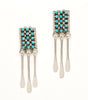 Snake Eye Petit Point Turquoise Earrings