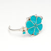 Kingman Turquoise Forever Flower Cuff Bracelet