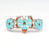 Dragonfly & Flowers Cuff Bracelet