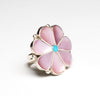 Iridescent Pink Mussel Shell Ring