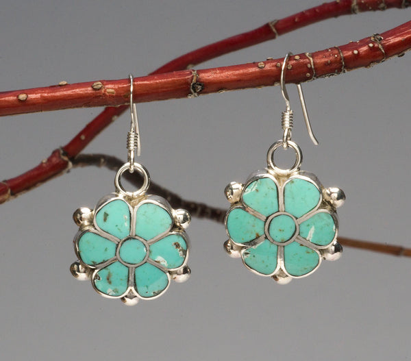 Zuni Wildflower Dangle Earrings