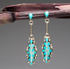Sonoran Blue Turquoise Floral Earrings