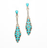 Sonoran Blue Turquoise Floral Earrings