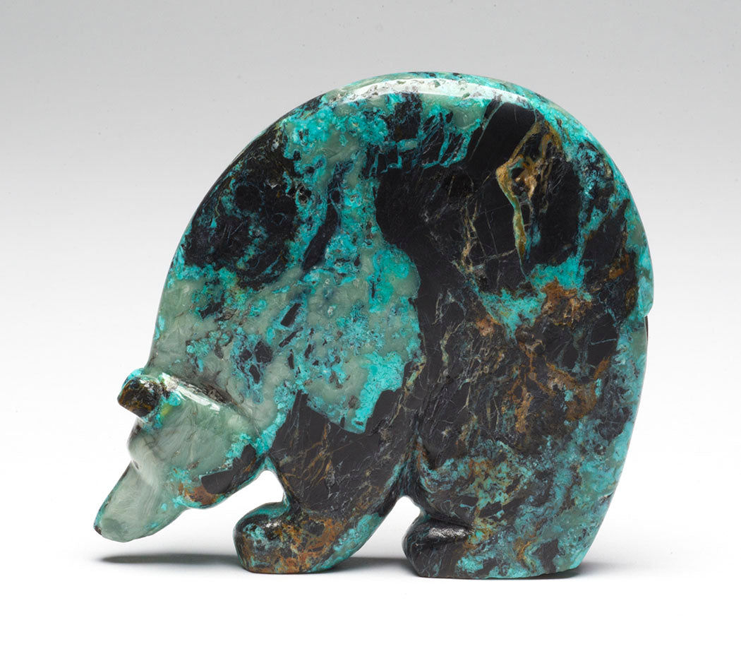 Black Diamond Turquoise Medicine Bear