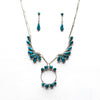 Chinese Turquoise Necklace & Earrings Set