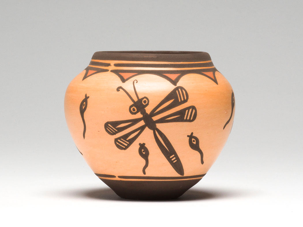 Dragonfly & Tadpole Small Olla Pottery
