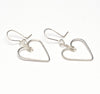 Silver Heart Dangle Earrings