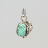 Carved Turquoise Leaf Pendant