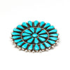 Kingman Turquoise Cluster Work Pin