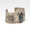 Shimmering Labradorite Tufa Cast Cuff Bracelet
