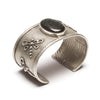Shimmering Labradorite Tufa Cast Cuff Bracelet