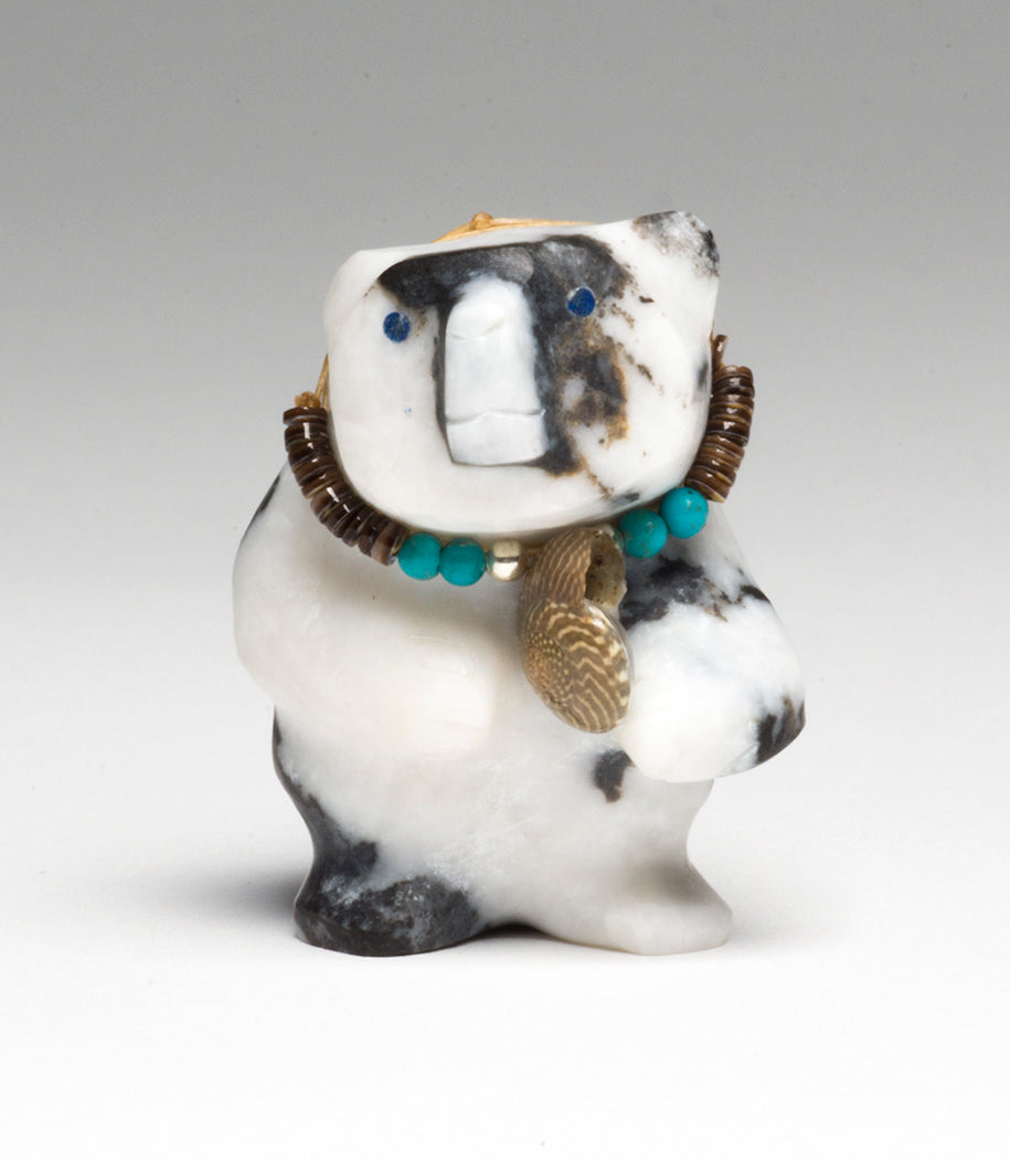 Standing Bear With Little Sea Shell Offering Necklace