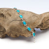 Natural Kingman Turquoise Cabochons Link Bracelet