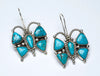 Natural Kingman Turquoise Butterfly Necklace & Earring Set