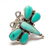 Natural Kingman Turquoise Dragonfly Ring