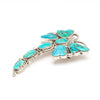 Natural Kingman & Royston Turquoises Dragonfly Pin/Pendant