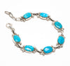 Natural Kingman Turquoise Link Bracelet