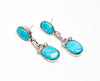 Natural Kingman Turquoise Drop Earrings