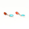 Natural Kingman Turquoise & Spiny Oyster Shell Dangle Earrings