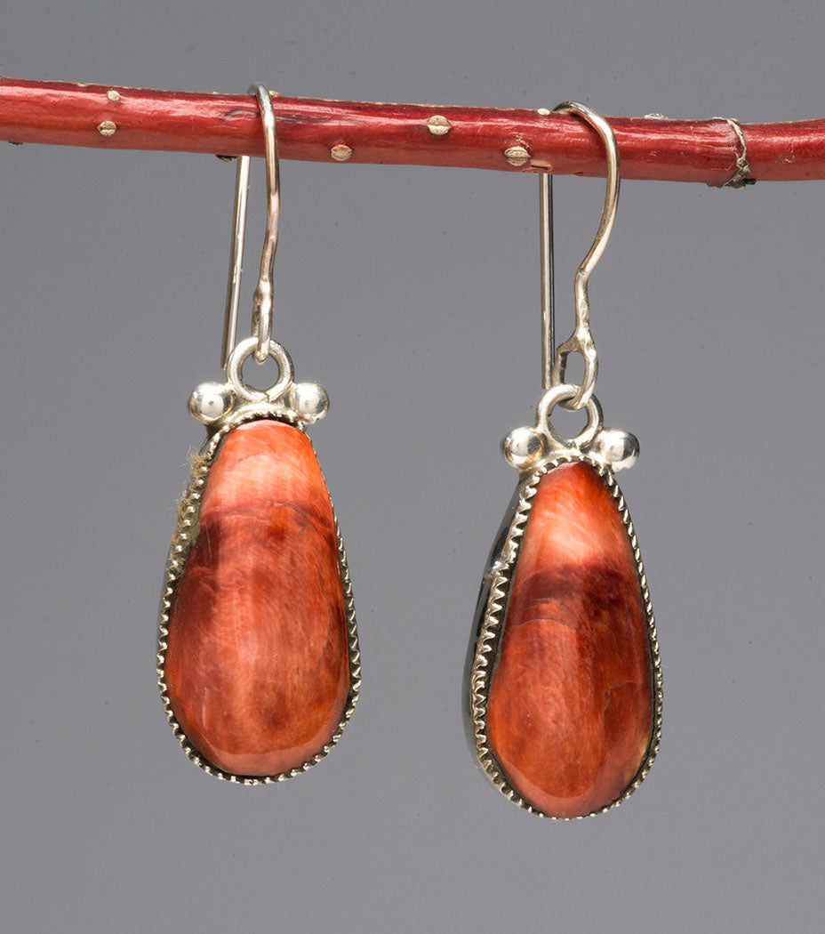 Spiny Oyster Shell Drop Earrings