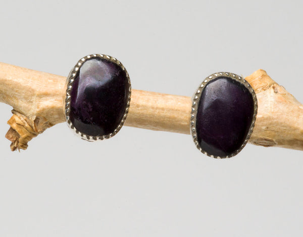 Natural Sugilite Post Earrings