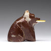 Quartz-Veined Marble Fishing Bear