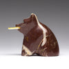 Quartz-Veined Marble Fishing Bear