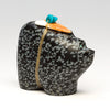 Stunning Snowflake Obsidian Bear