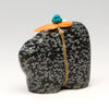 Stunning Snowflake Obsidian Bear