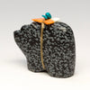 Stunning Snowflake Obsidian Bear
