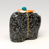 Stunning Snowflake Obsidian Bear