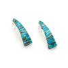 Refined Elegance Turquoise Channel Inlay Earrings