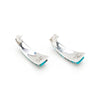 Refined Elegance Turquoise Channel Inlay Earrings