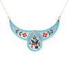 Stunning Overlay Inlay Hummingbird Necklace