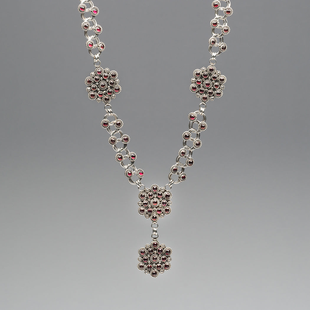 Glamorous Garnet Pendant Necklace