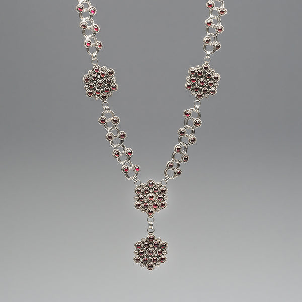 Glamorous Garnet Pendant Necklace