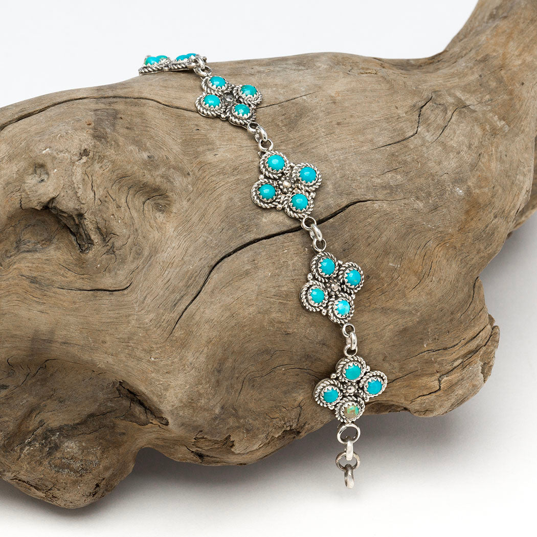 Kingman Turquoise Signature Link Bracelet