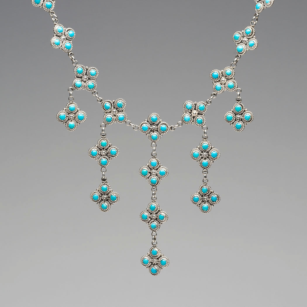 Kingman Turquoise Chandelier Necklace