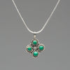 Precious Turquoise Pendant Necklace & Earrings Set