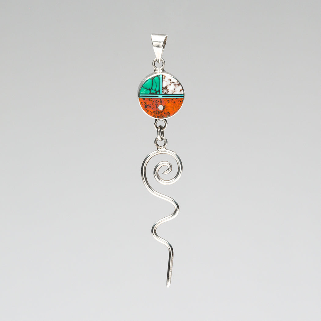 Sunface Spiral Pendant