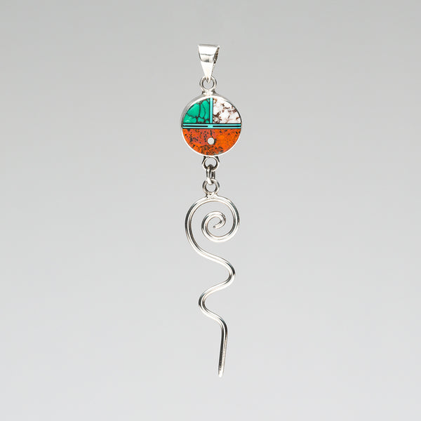 Sunface Spiral Pendant
